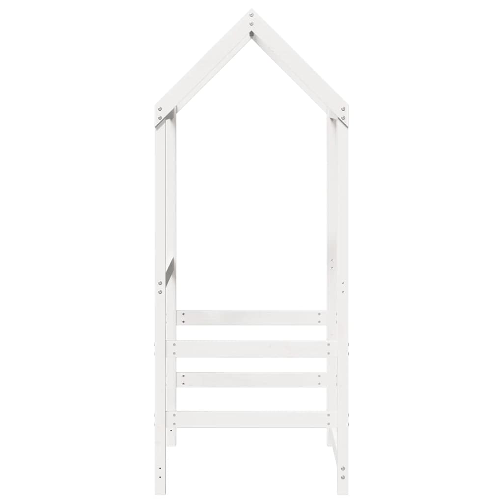 Kids'Bed Roof White 98x70x176,5 cm Solid Wood Pine