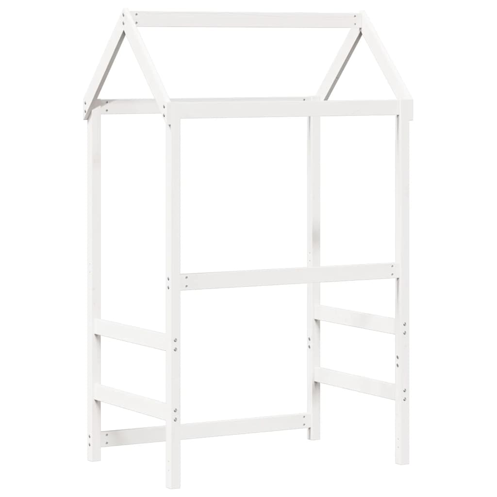 Kids'Bed Roof White 98x70x176,5 cm Solid Wood Pine