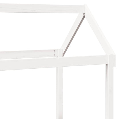 Kids'Bed Roof White 98x70x176,5 cm Solid Wood Pine