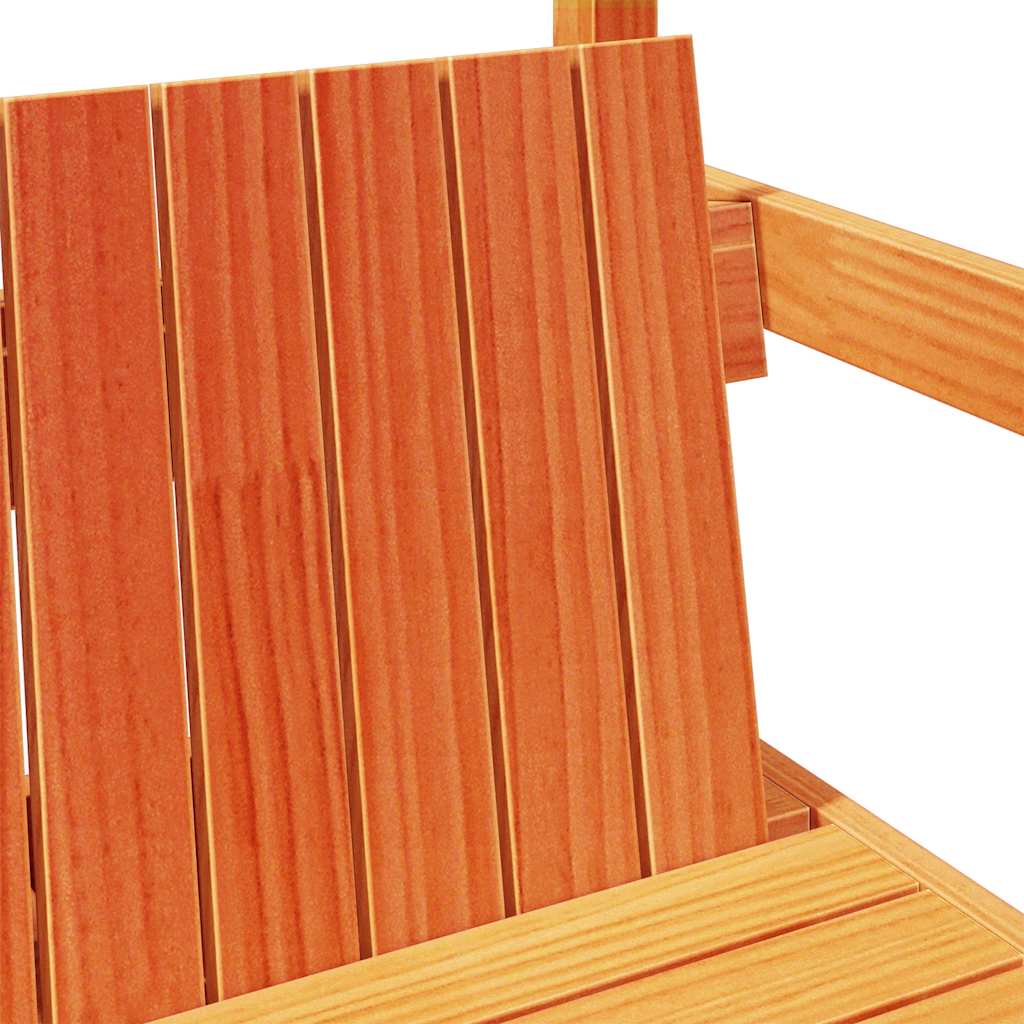 Bench with Roof Wax Brown 117,5x70x176,5 cm Solid Wood Pine