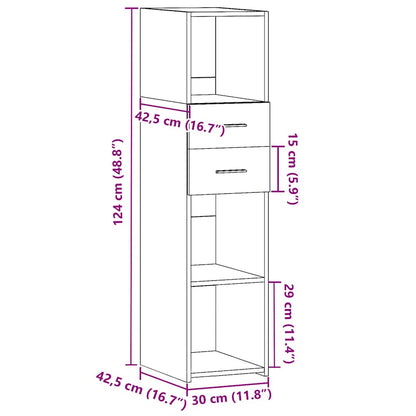 Highboard | Black | Engineered wood | Tall | Highboard | Rectangular