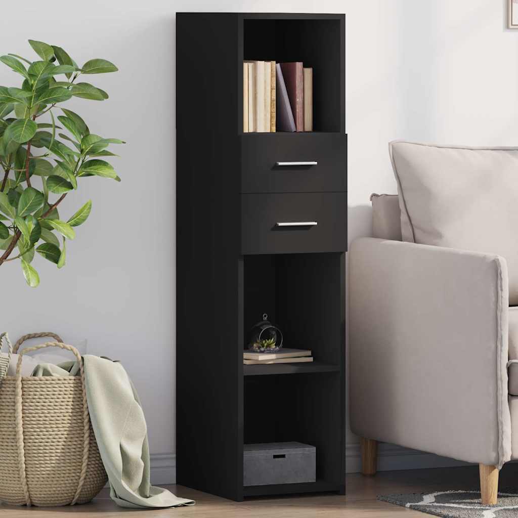 Highboard | Black | Engineered wood | Tall | Highboard | Rectangular