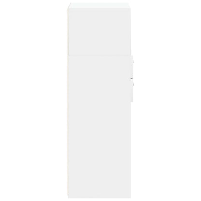 Highboard White 40x42.5x124 cm Engineered Wood