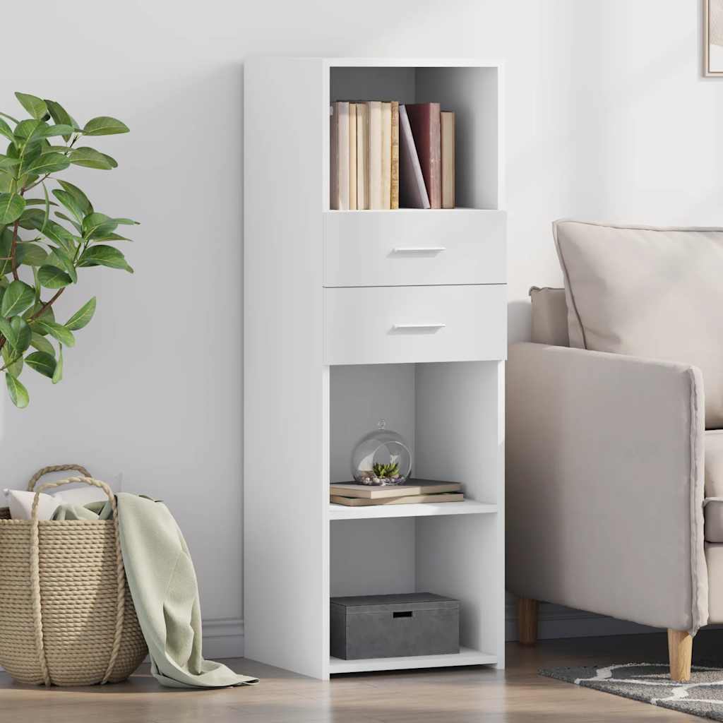 Highboard White 40x42.5x124 cm Engineered Wood