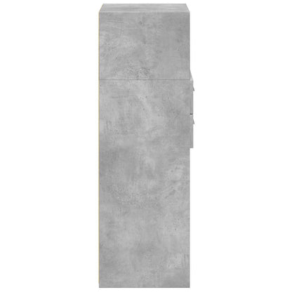 Highboard Concrete Grey 40x42.5x124 cm Engineered Wood