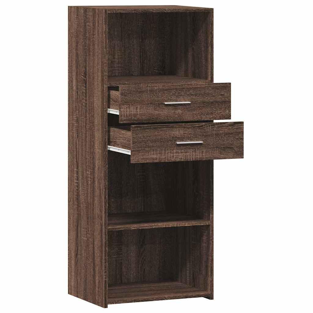 Highboard Brown Oak 50x42.5x124 cm Engineered Wood