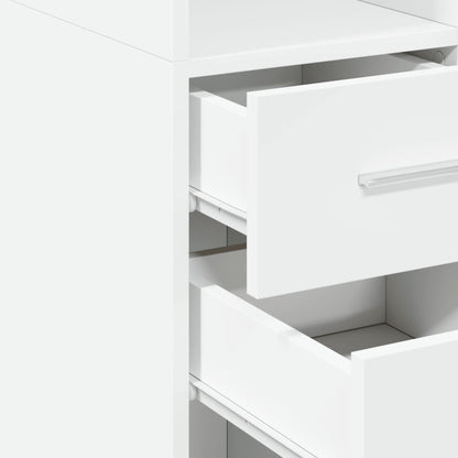 Highboard White 30x42.5x185 cm Engineered Wood