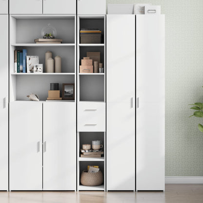 Highboard White 30x42.5x185 cm Engineered Wood