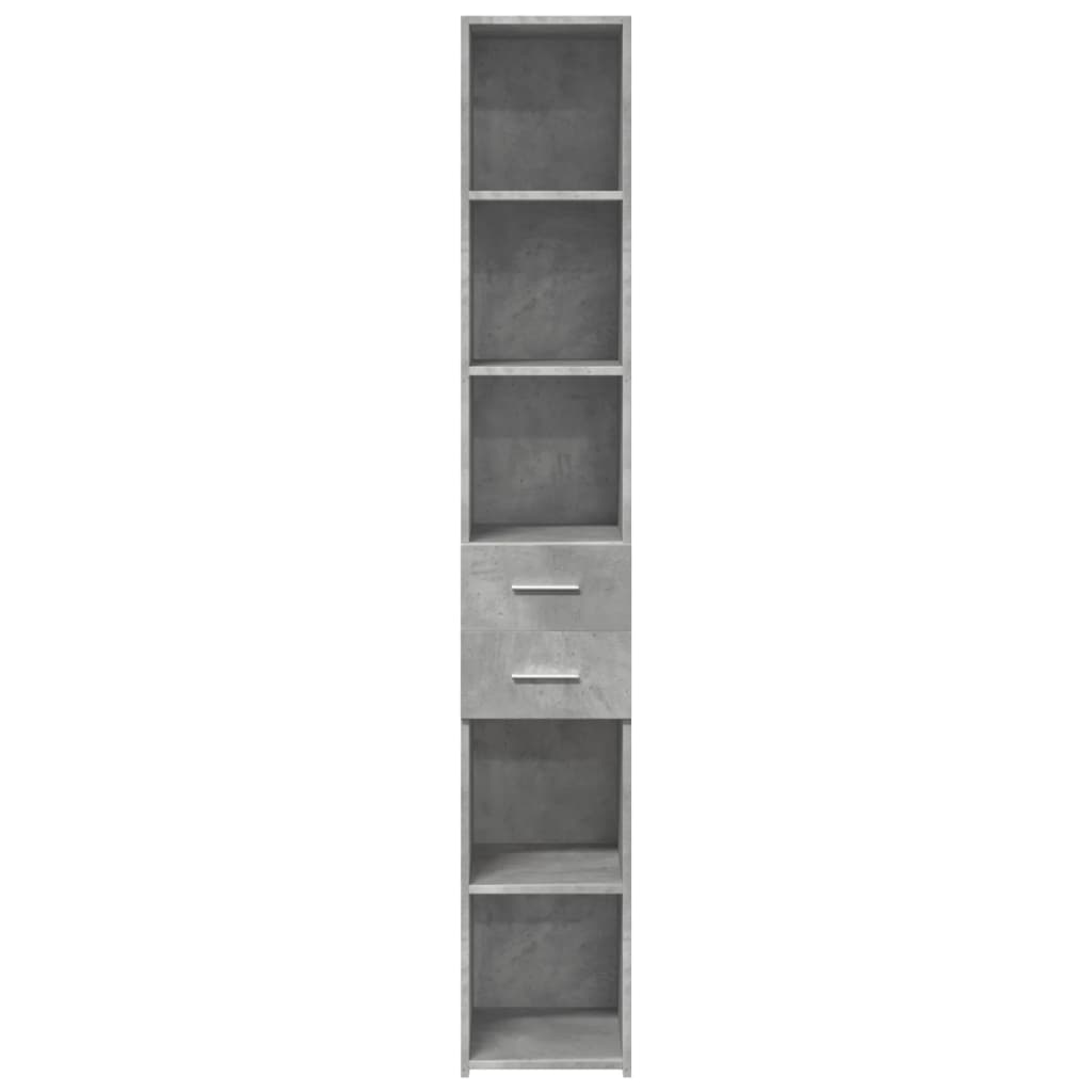 Highboard Concrete Grey 30x42.5x185 cm Engineered Wood
