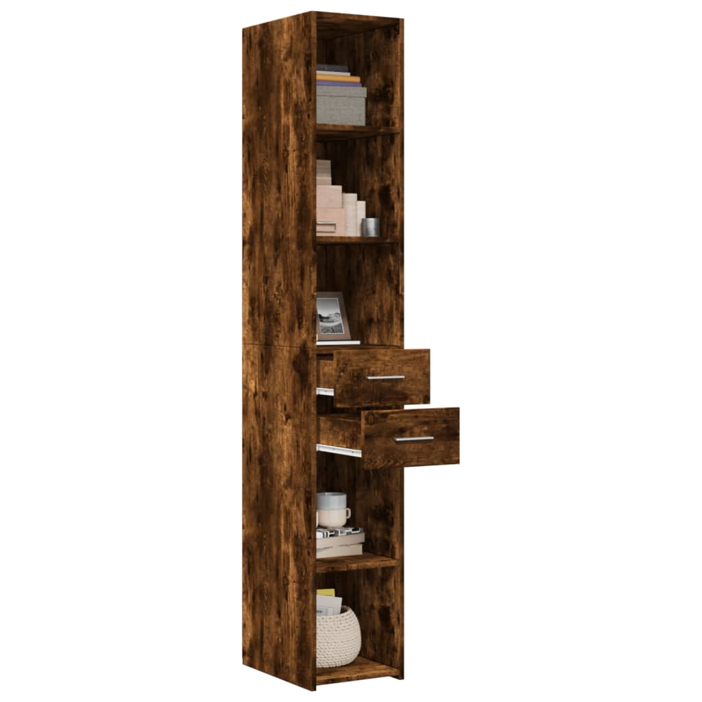 Highboard Smoked Oak 30x42,5x185 cm Engineered Wood