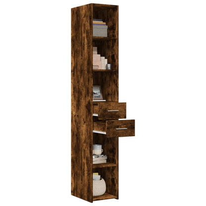 Highboard Smoked Oak 30x42,5x185 cm Engineered Wood