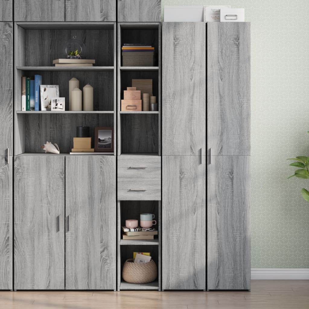 Highboard Grey Sonoma 30x42,5x185 cm Engineered Wood