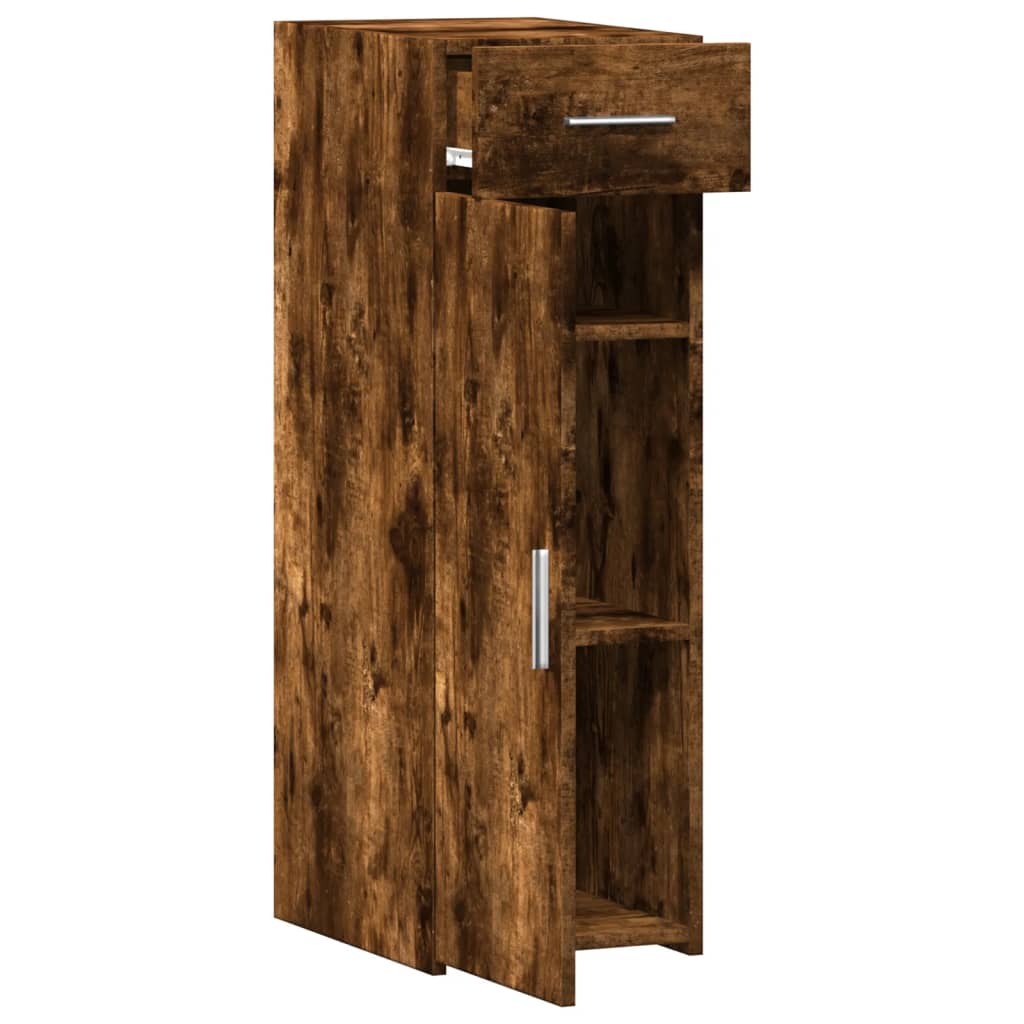 Sideboard Smoked Oak 30x42.5x93 cm Engineered Wood