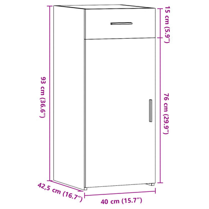Sideboard White 40x42.5x93 cm Engineered Wood