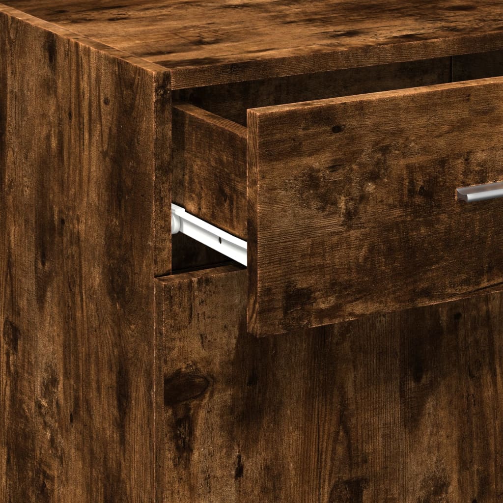 Sideboard Smoked Oak 50x42.5x93 cm Engineered Wood