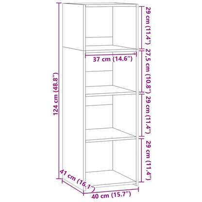 Highboard White 40x41x124 cm Engineered Wood
