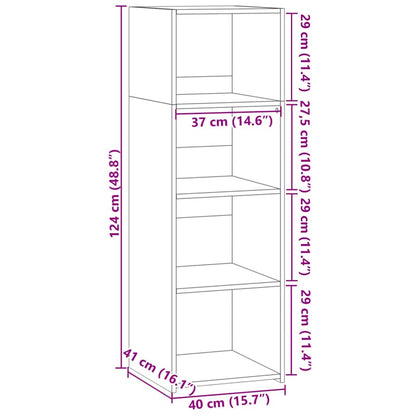 Highboard Concrete Grey 40x41x124 cm Engineered Wood