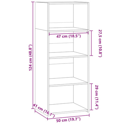 Highboard Sonoma Oak 50x41x124 cm Engineered Wood
