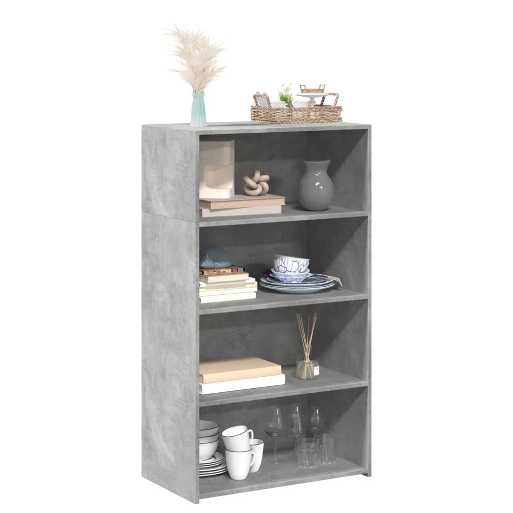 Highboard Concrete Grey 70x41x124 cm Engineered Wood