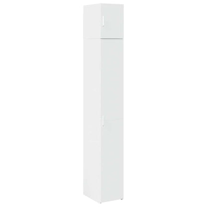 Slim Storage Cabinet White 30x42,5x225 cm Engineered Wood