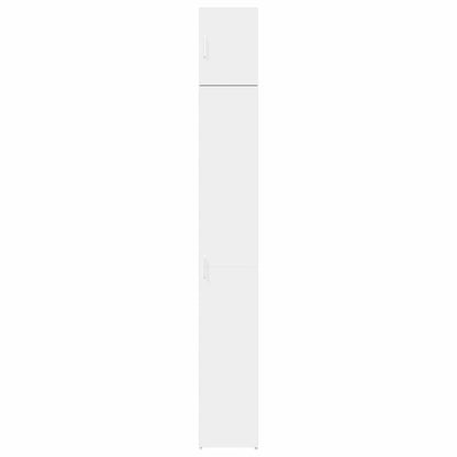 Slim Storage Cabinet White 30x42.5x225 cm Engineered Wood