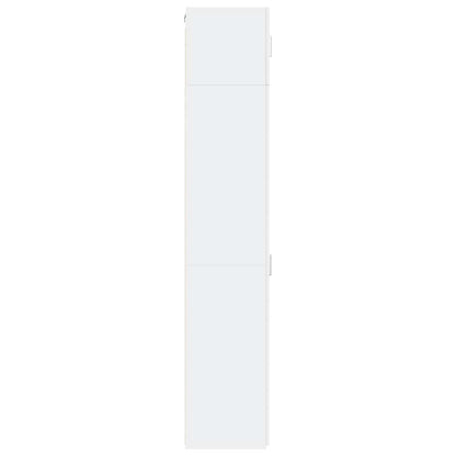 Slim Storage Cabinet White 30x42.5x225 cm Engineered Wood