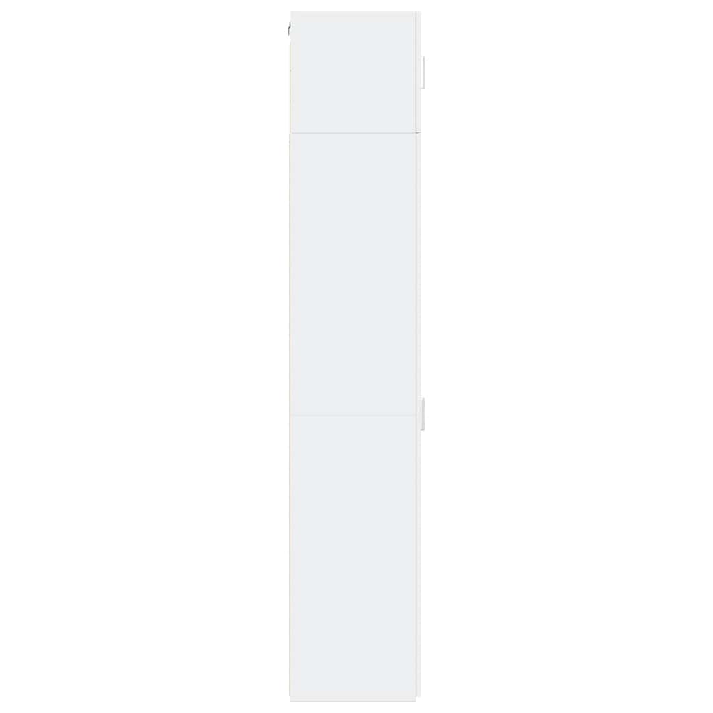 Slim Storage Cabinet White 30x42,5x225 cm Engineered Wood