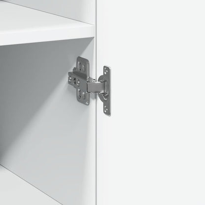 Slim Storage Cabinet White 30x42,5x225 cm Engineered Wood