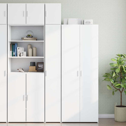 Slim Storage Cabinet White 30x42,5x225 cm Engineered Wood