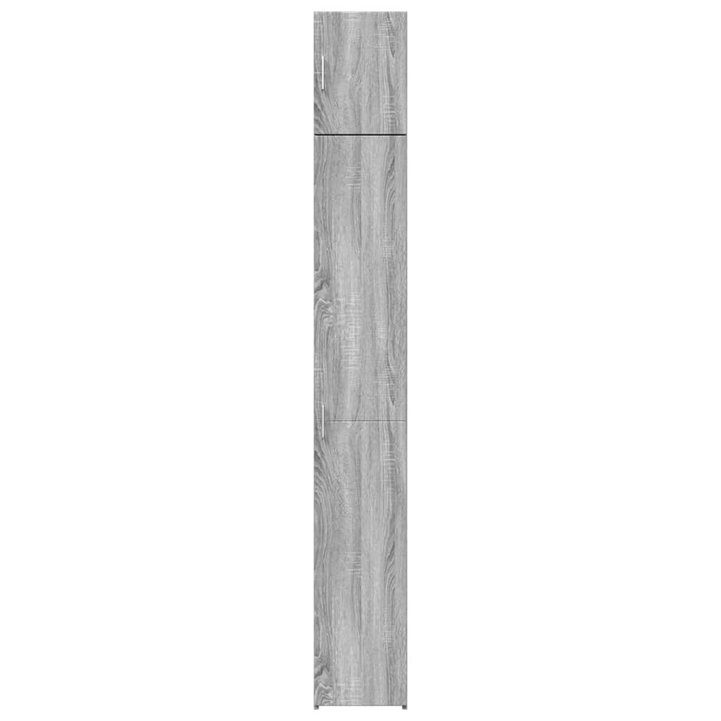 Slim Storage Cabinet Grey Sonoma 30x42,5x225 cm Engineered Wood