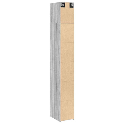 Slim Storage Cabinet Grey Sonoma 30x42,5x225 cm Engineered Wood