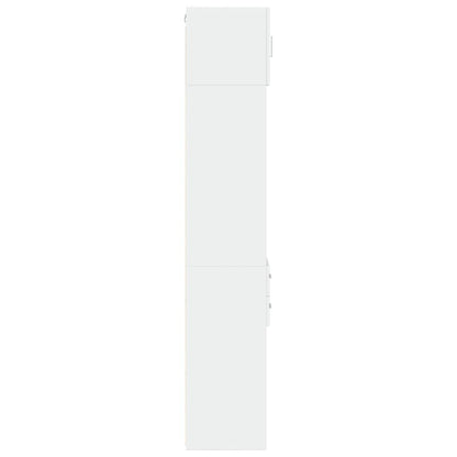 Slim Storage Cabinet White 30x42,5x225 cm Engineered Wood