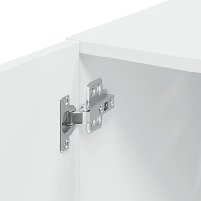 Slim Storage Cabinet White 30x42,5x225 cm Engineered Wood