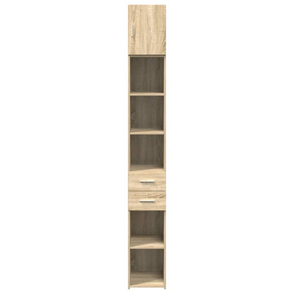 Slim Storage Cabinet Sonoma Oak 30x42.5x225 cm Engineered Wood