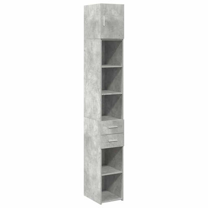 Slim Storage Cabinet Concrete Grey 30x42.5x225 cm