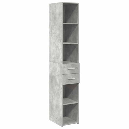 Slim Storage Cabinet Concrete Grey 30x42.5x225 cm