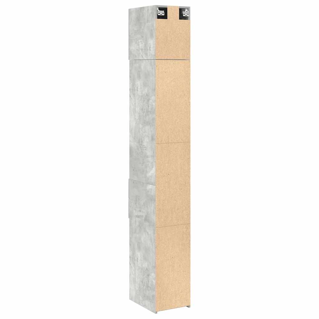 Slim Storage Cabinet Concrete Grey 30x42.5x225 cm