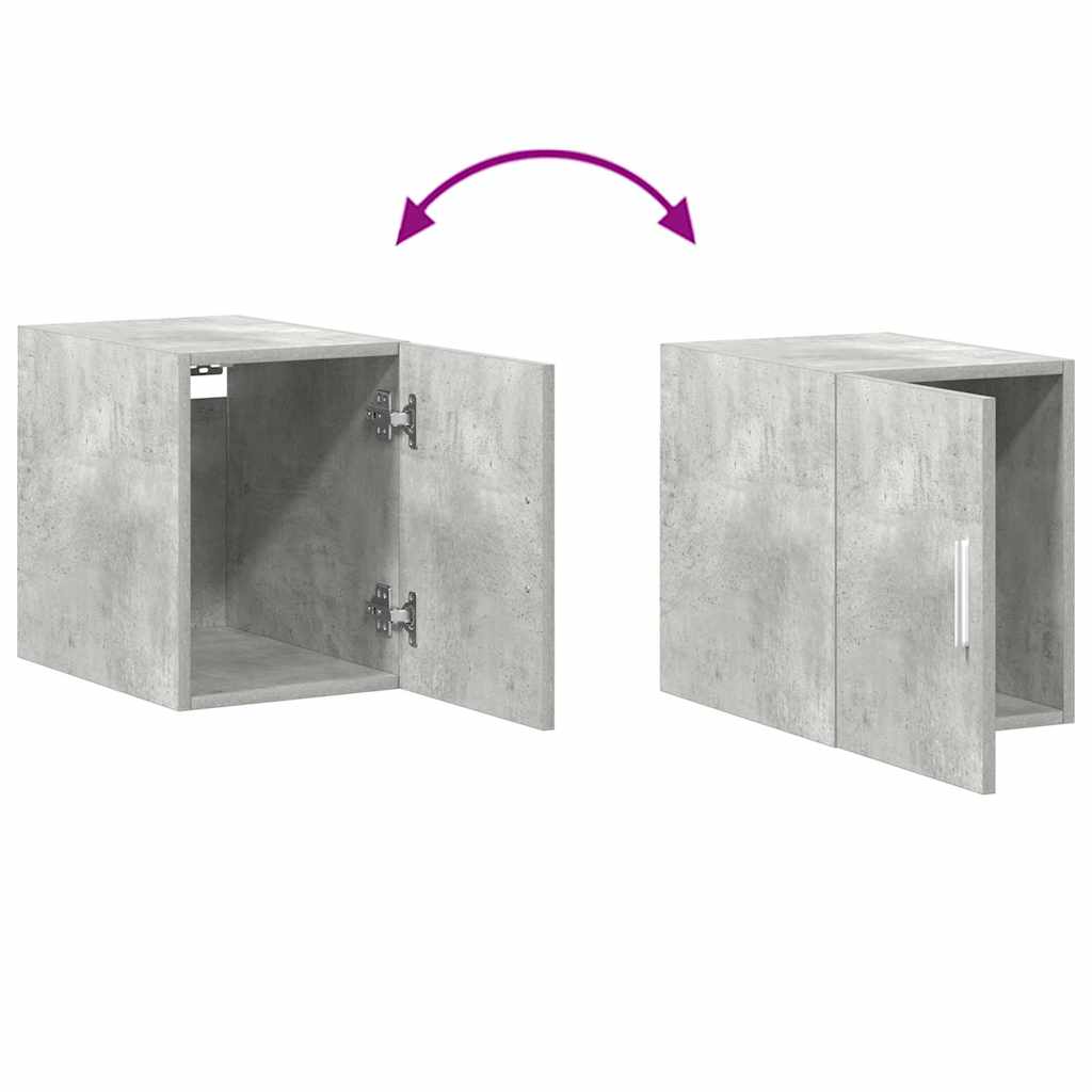 Slim Storage Cabinet Concrete Grey 30x42.5x225 cm Engineered Wood
