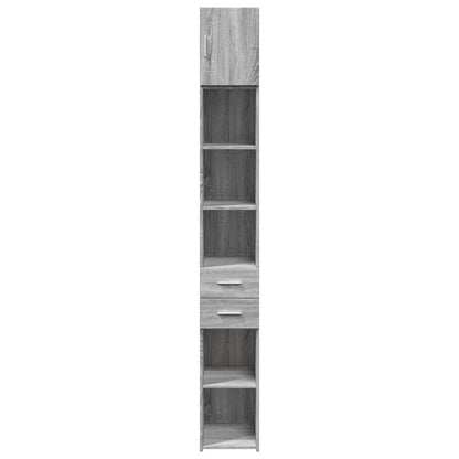 Slim Storage Cabinet Grey Sonoma 30x42,5x225 cm Engineered Wood