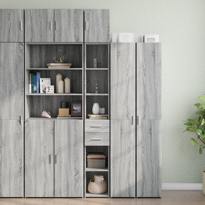 Slim Storage Cabinet Grey Sonoma 30x42,5x225 cm Engineered Wood