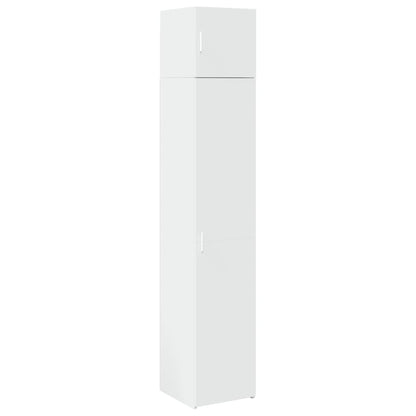 Slim Storage Cabinet White 40x42.5x225 cm Engineered Wood