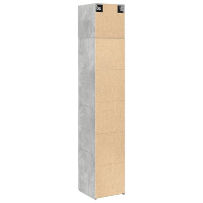 Slim Storage Cabinet Concrete Grey 40x42.5x225 cm