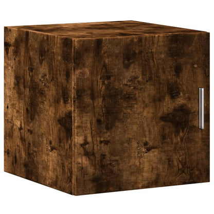 Slim Storage Cabinet Smoked Oak 40x42,5x225 cm Engineered Wood