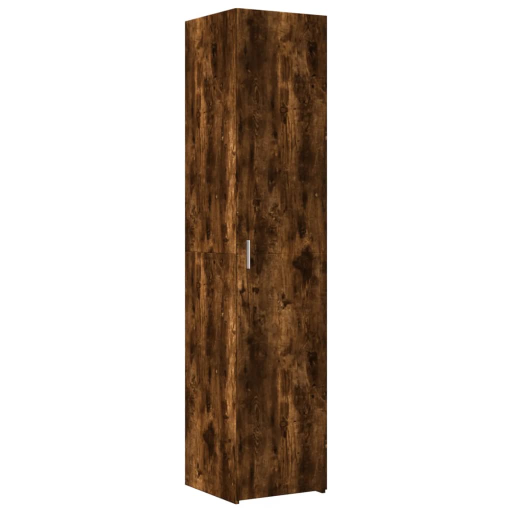 Slim Storage Cabinet Smoked Oak 40x42,5x225 cm Engineered Wood