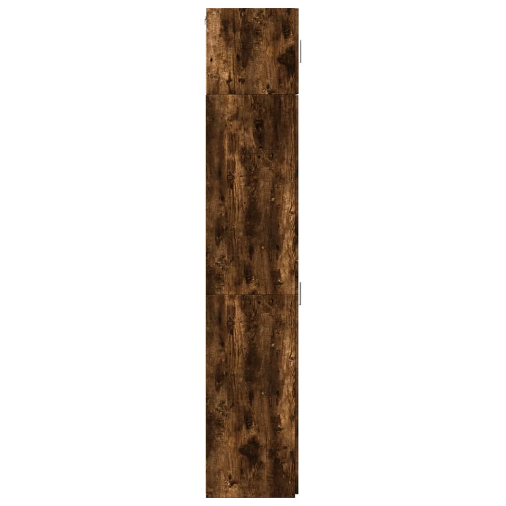 Slim Storage Cabinet Smoked Oak 40x42,5x225 cm Engineered Wood