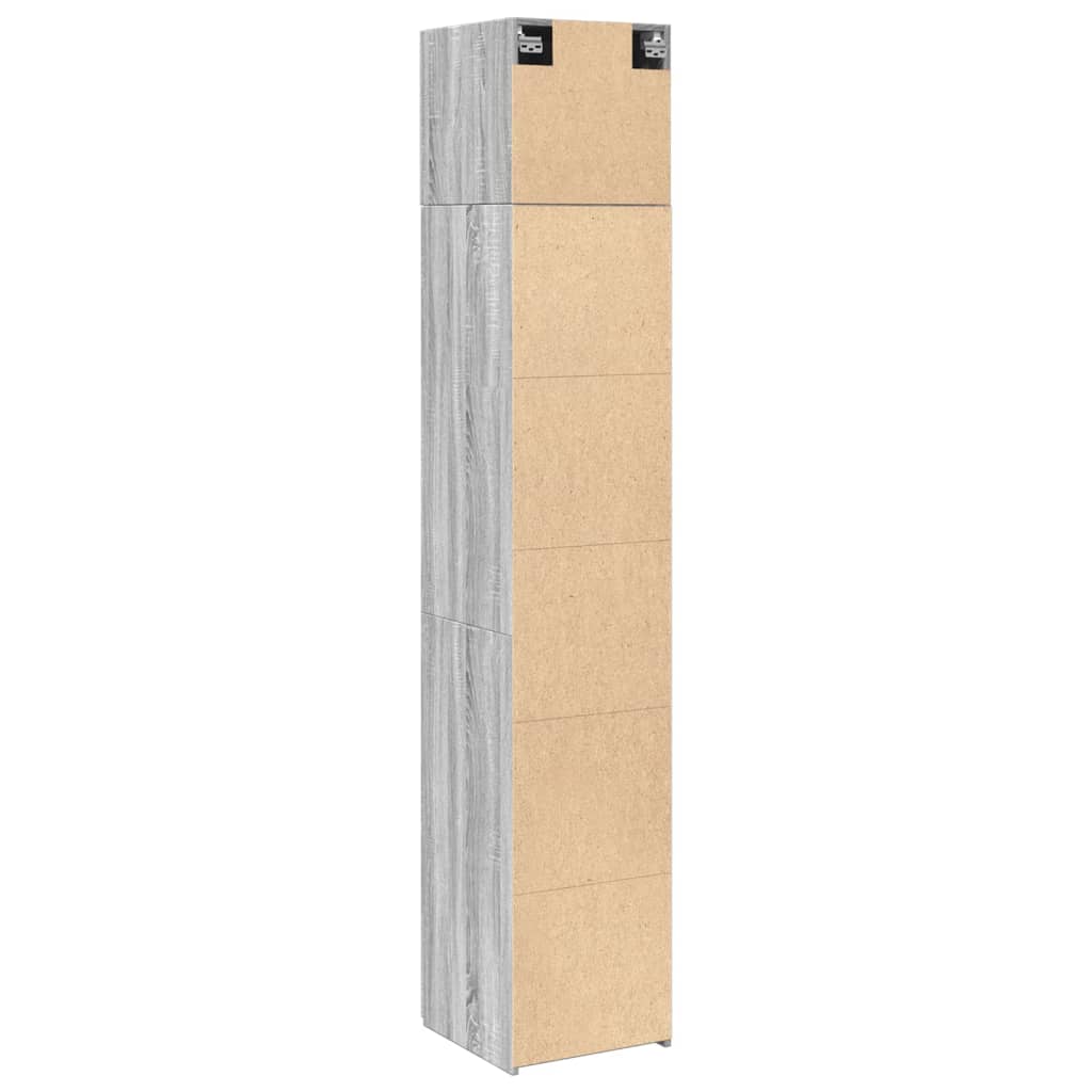 Slim Storage Cabinet Grey Sonoma 40x42,5x225 cm Engineered Wood