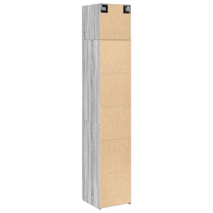 Slim Storage Cabinet Grey Sonoma 40x42,5x225 cm Engineered Wood