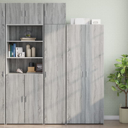Slim Storage Cabinet Grey Sonoma 40x42,5x225 cm Engineered Wood