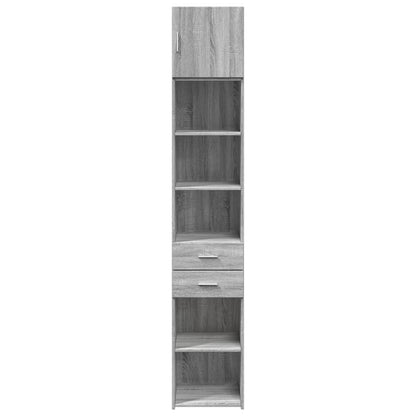 Slim Storage Cabinet Grey Sonoma 40x42,5x225 cm Engineered Wood