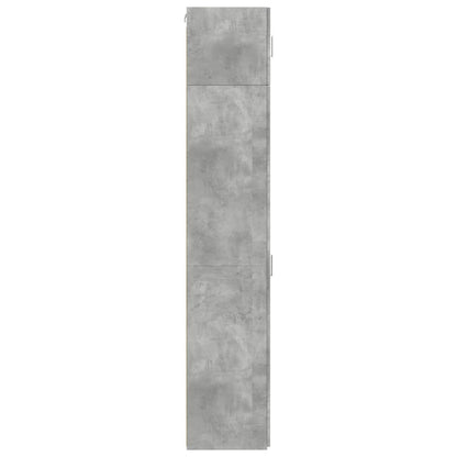 Slim Storage Cabinet Concrete Grey 45x42.5x225 cm Engineered Wood